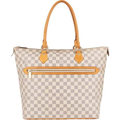 Louis Vuitton Monogram Damier Azur Canvas Saleya GM Tote Shoulder Bag