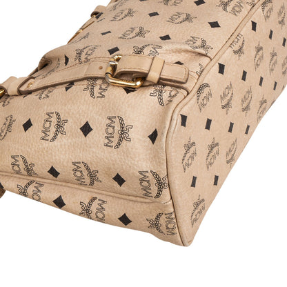 MCM Monogram Visetos Shopper Tote Shoulder Bag