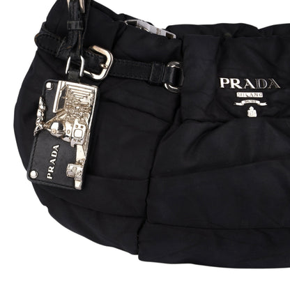 Prada Black Nylon Puffer Shoulder Bag