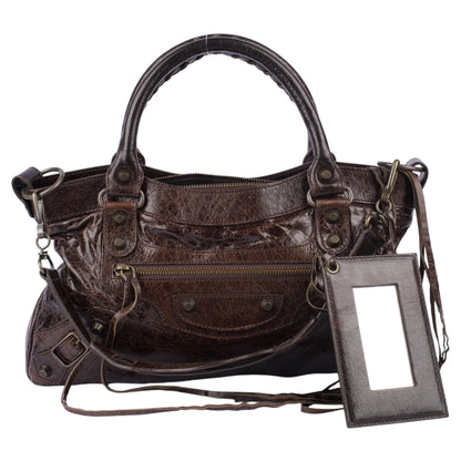 Balenciaga Brown Leather City Bag