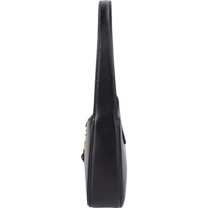 Saint Laurent Black Leather 5 à 7 Mini Hobo Handbag
