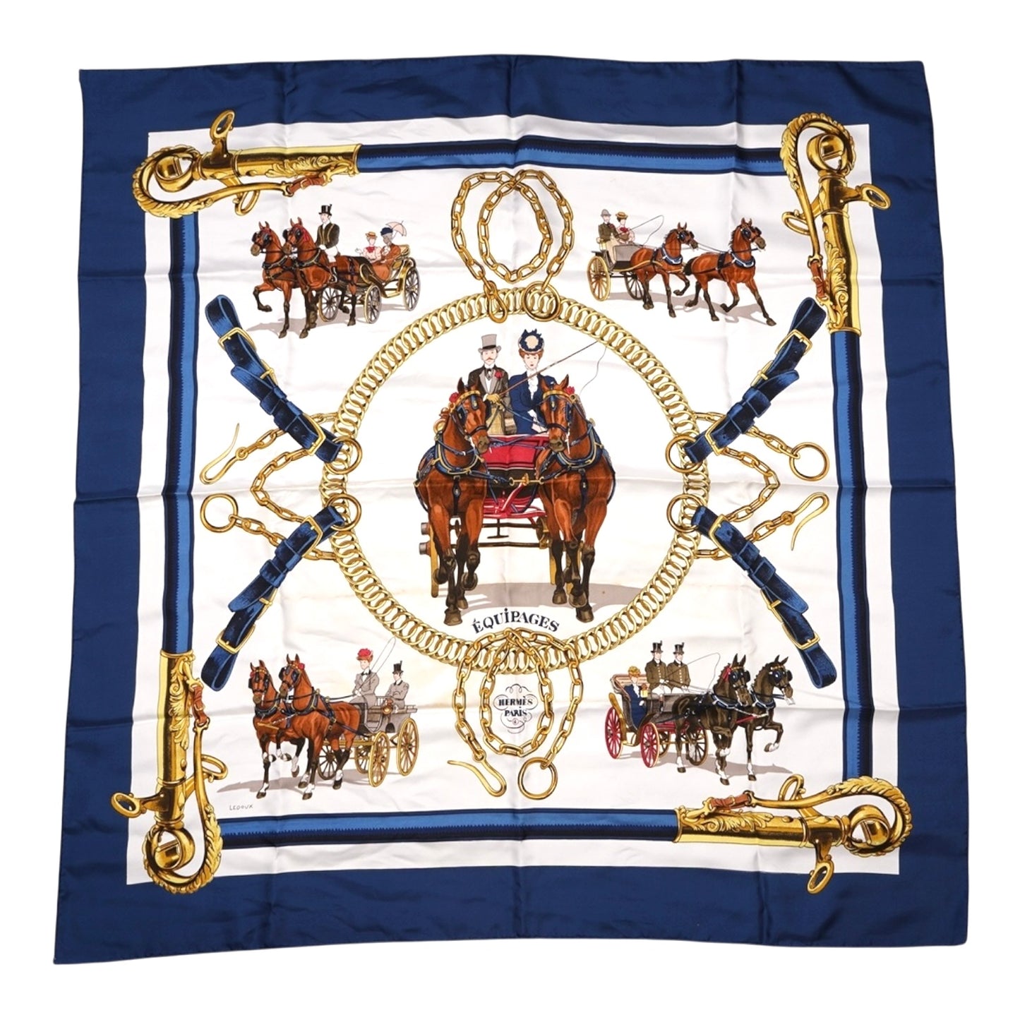 Hermes Équipages Silk 90 Scarf Touch