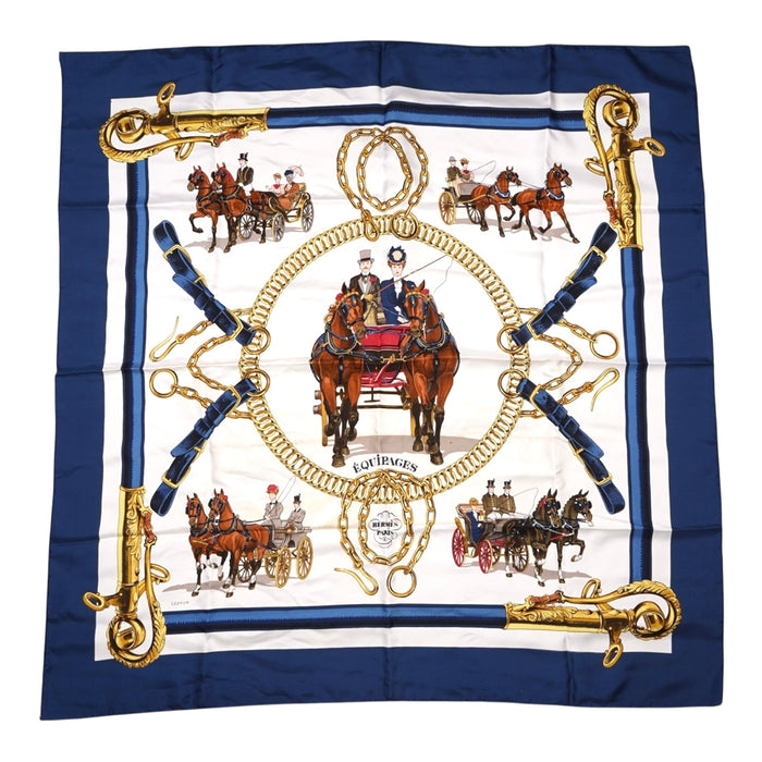Hermes Équipages Silk 90 Scarf Touch