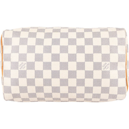 Louis Vuitton Monogram Damier Azur Canvas Speedy 25 Handbag