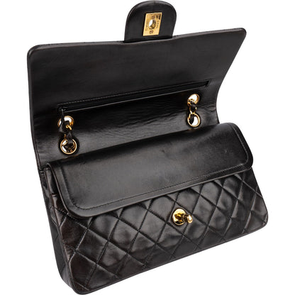 Chanel Quilted Lambskin 24K Gold Double Flap Shoulder Bag