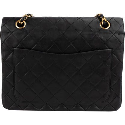 Chanel Quilted Lambskin Medium 24K Gold Double Flap Shoulder Bag