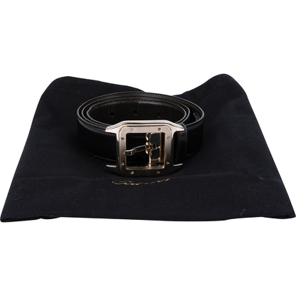 Cartier Silver Tone Reversible Leather Cartier Belt