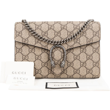Gucci Monogram GG Supreme Canvas Dionysus Wallet On Chain Crossbody Bag