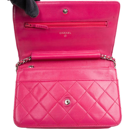 Chanel Quilted Lambskin Wallet On Chain Crossbody Bag