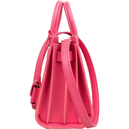 Saint Laurent Pink Calfskin Nano Sac De Jour Handbag