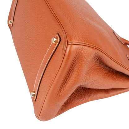 Hermès Brun Fjord Leather Birkin 35 Handbag