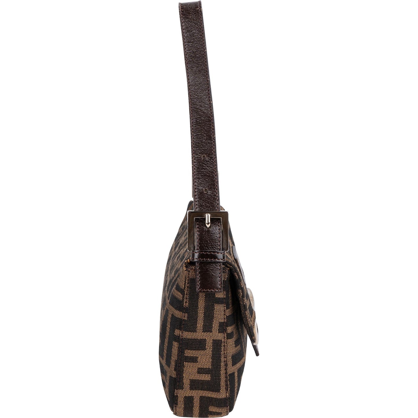 Fendi Monogram Zucca Baguette Shoulder Bag