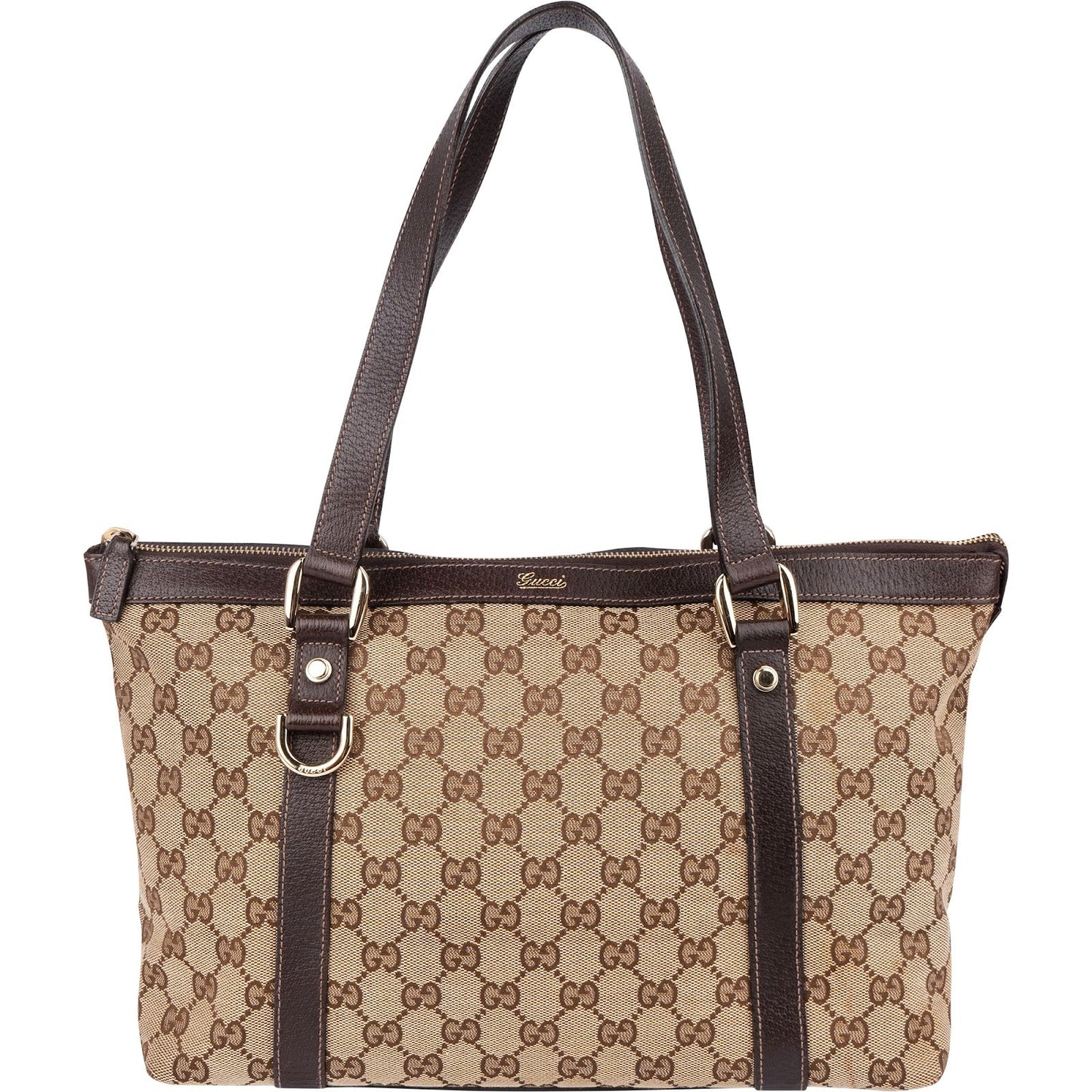 Gucci Monogram GG Canvas Abbey Tote Shoulder Bag