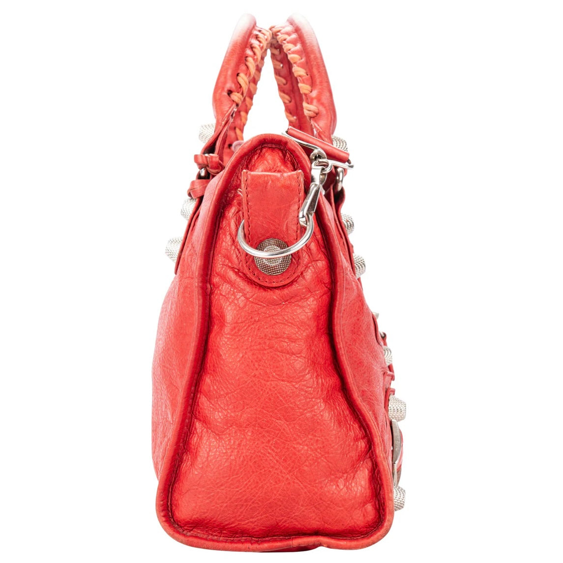 Balenciaga Red Leather The City Handbag