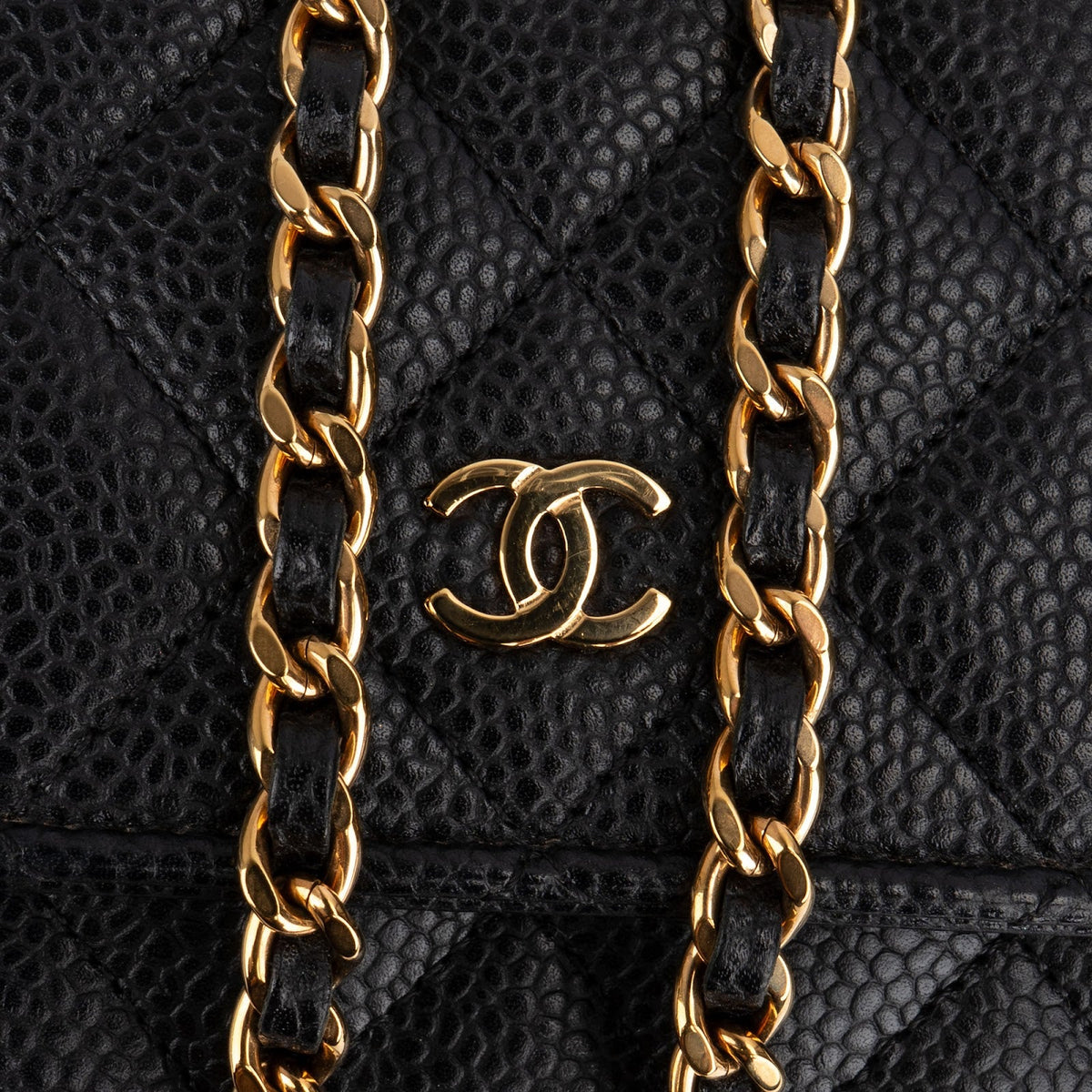 Chanel Quilted Caviar Leather Wallet On Chain Crossbody Bag