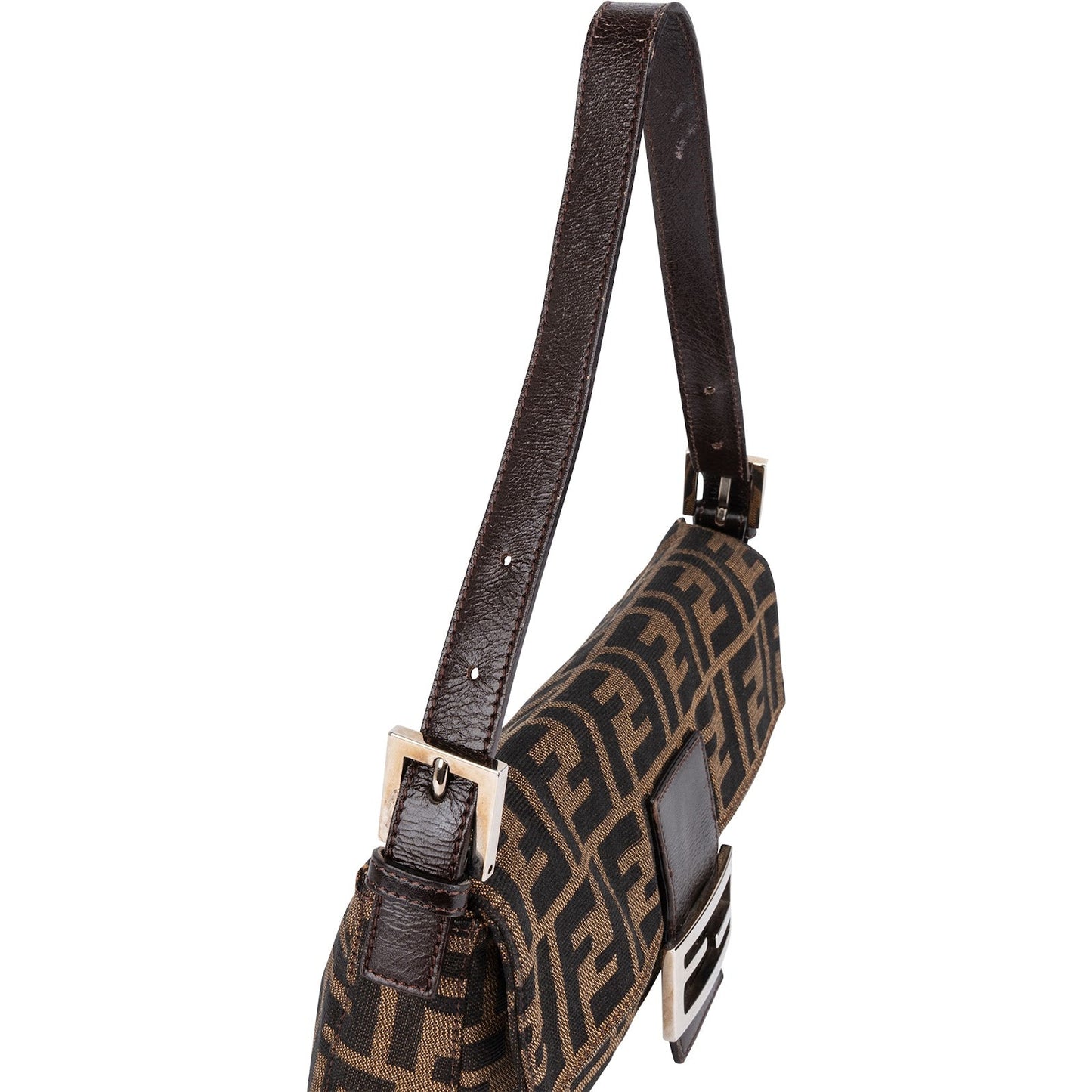 Fendi Monogram Zucca Baguette Shoulder Bag