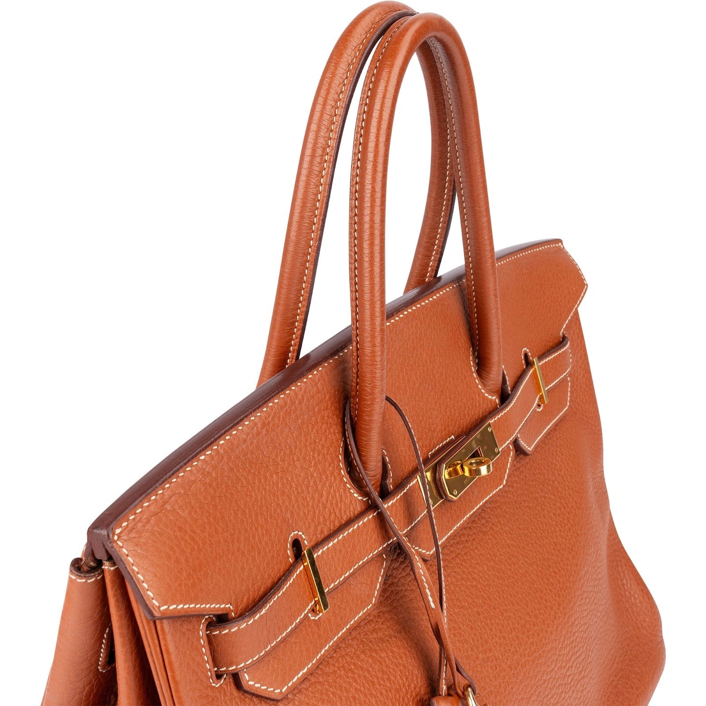 Hermès Brun Fjord Leather Birkin 35 Handbag