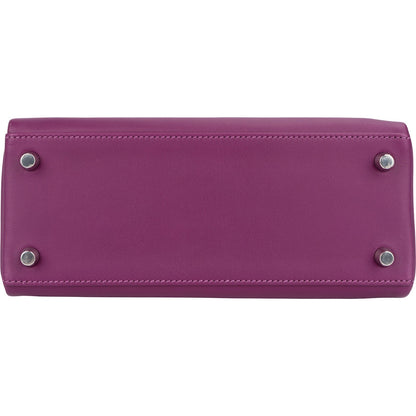 Hermès Swift Anemone Kelly Palladium 25 Sellier Handbag