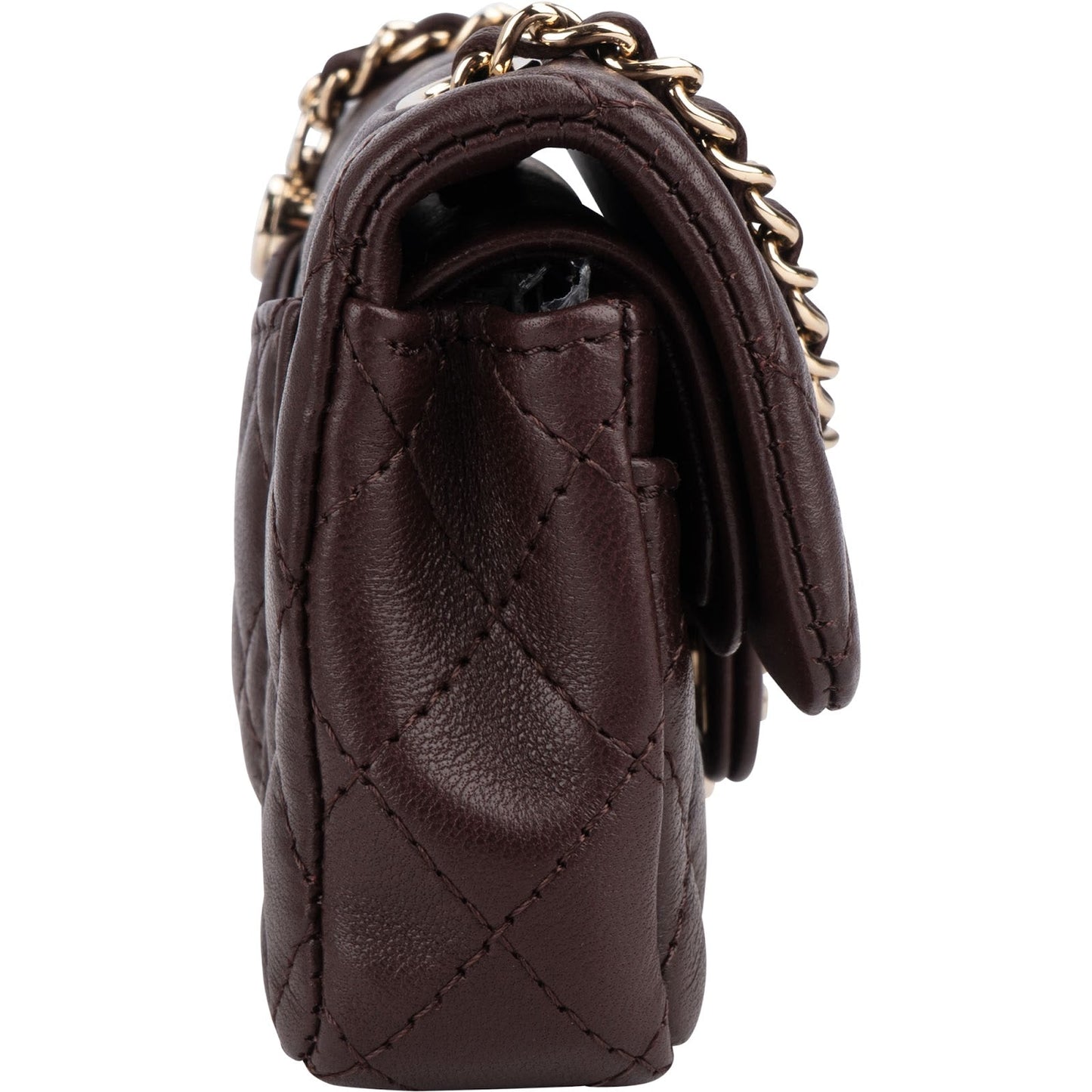 Chanel Quilted Lambskin Extra Mini Miniatur Double Flap Pendant Bag