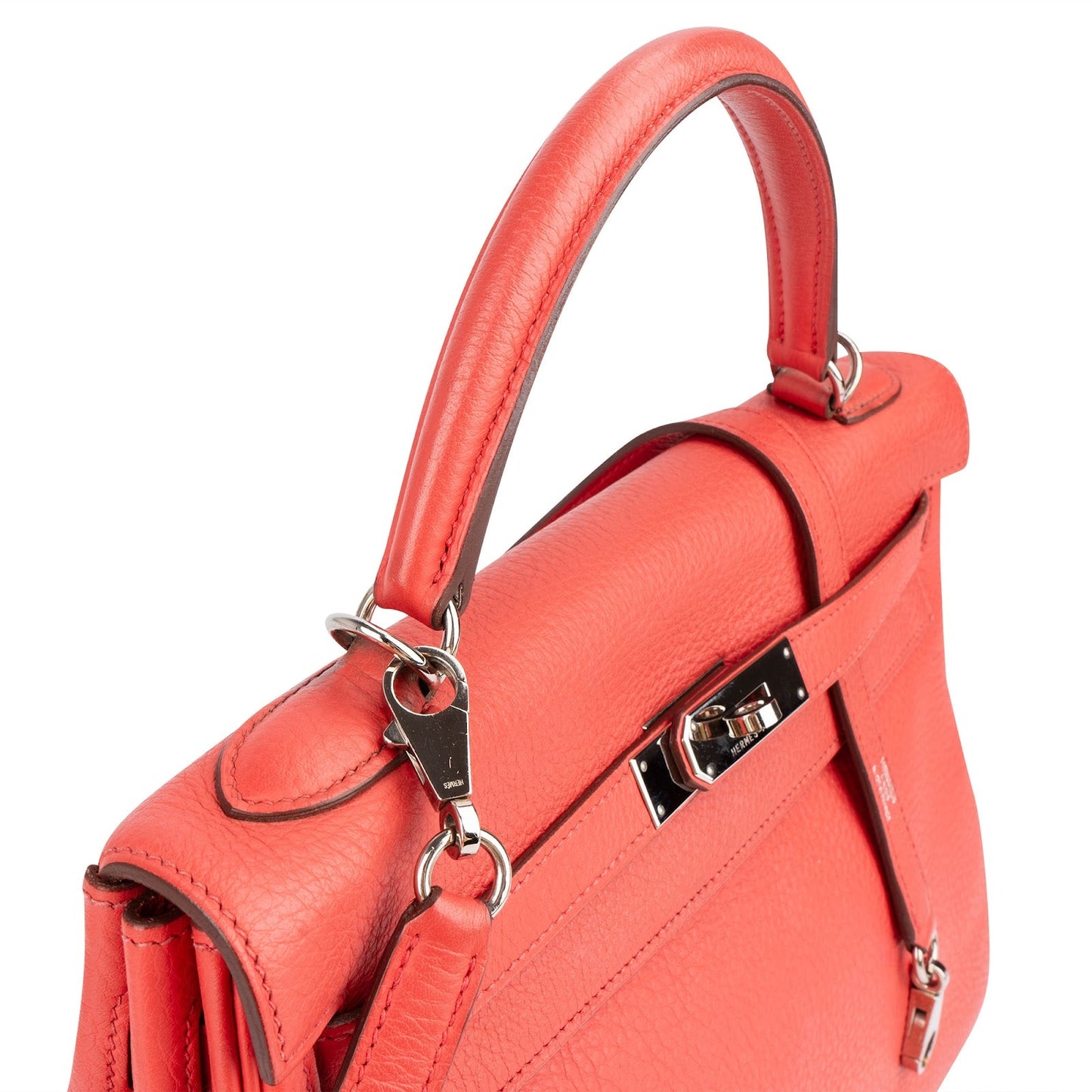 Hermès Grained Togo Leather Palladium Kelly Retourne 32 Handbag