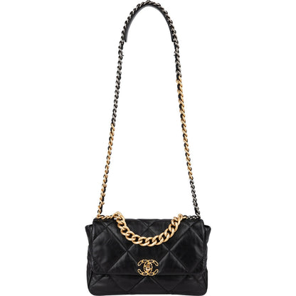 Chanel 19 Quilted Lambskin Single Flap Crossbody Bag Large