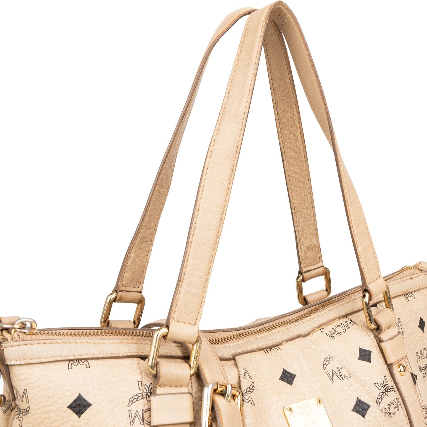 MCM Monogram Visetos Satchel Tote Handbag