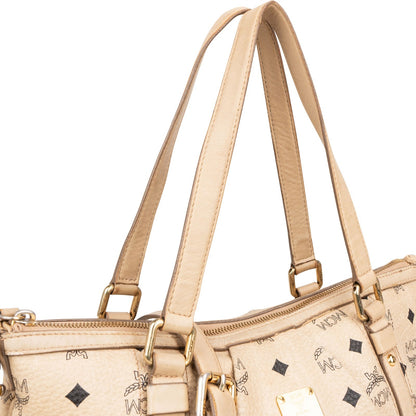 MCM Monogram Visetos Satchel Tote Handbag