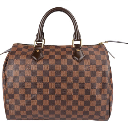Louis Vuitton Monogram Damier Ebene Speedy 30 Handbag