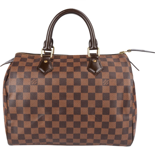 Louis Vuitton Monogram Damier Ebene Speedy 30 Handbag