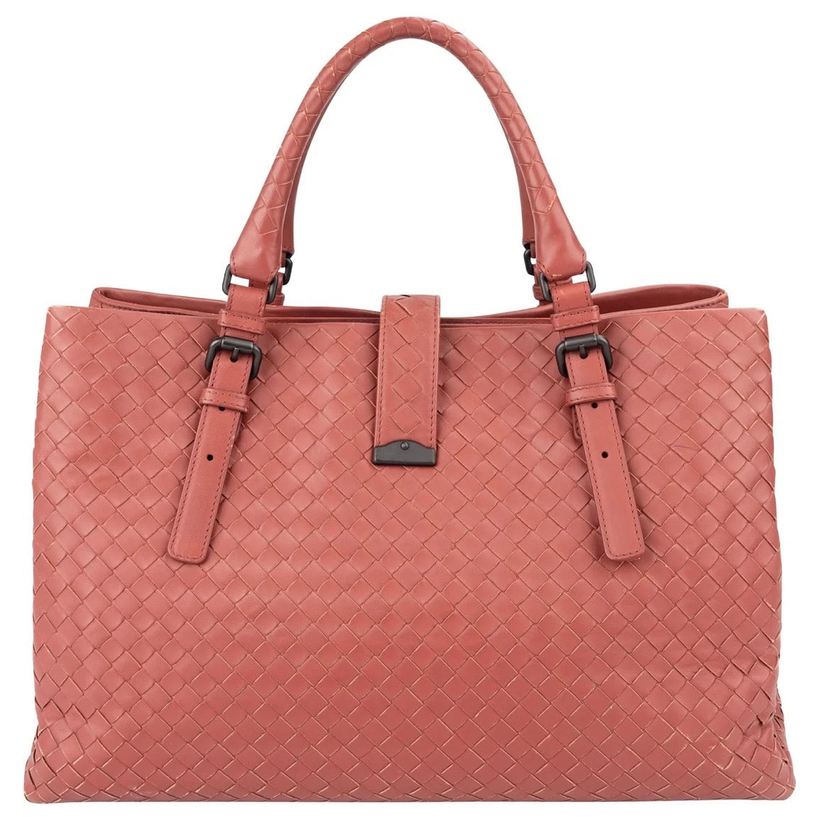 Bottega Veneta Intrecciato Leather Roma Tote Handbag