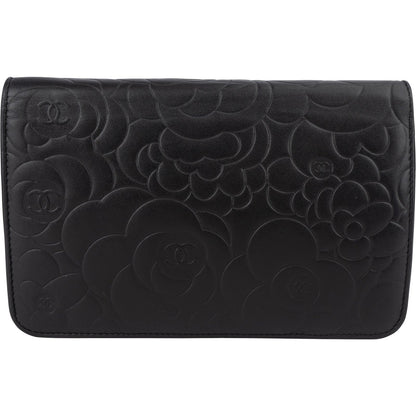 Chanel Camellia Lambskin Wallet On Chain Crossbody Bag