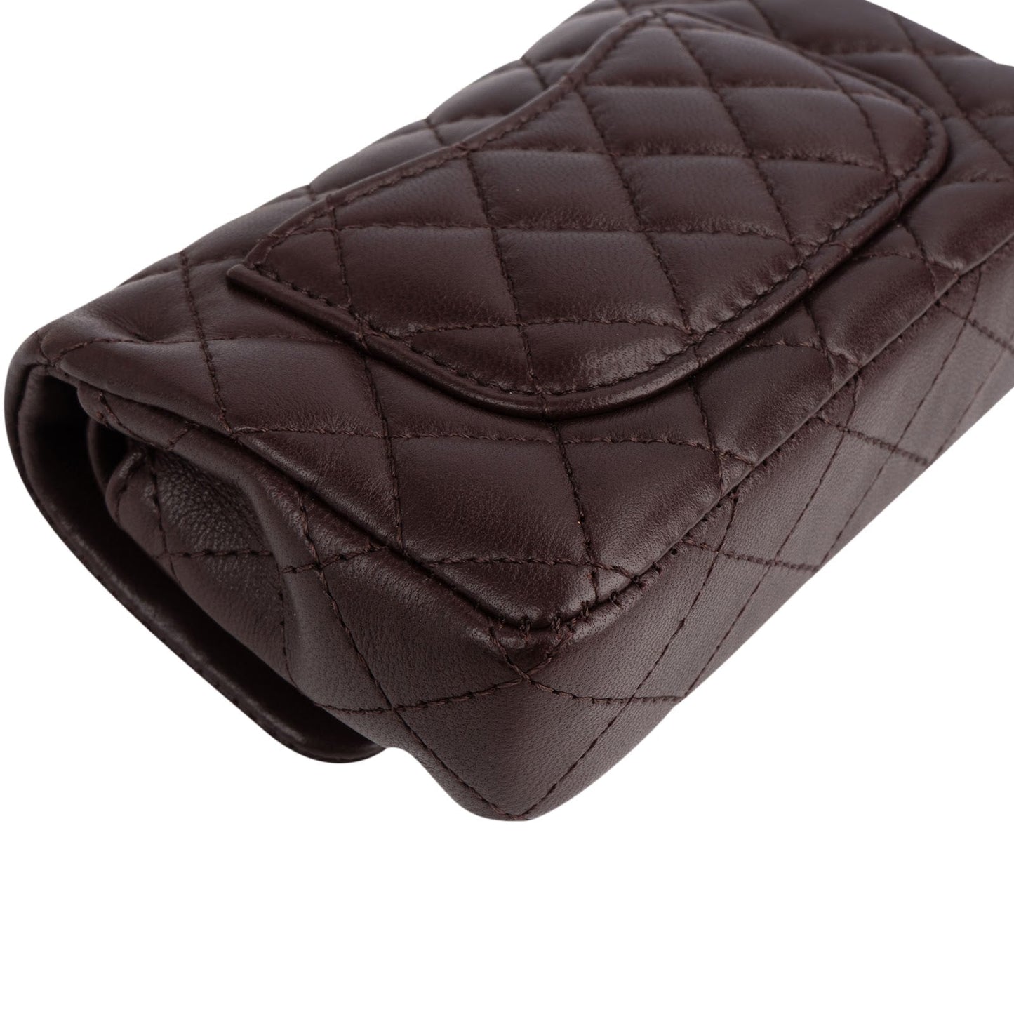 Chanel Quilted Lambskin Extra Mini Miniatur Double Flap Pendant Bag