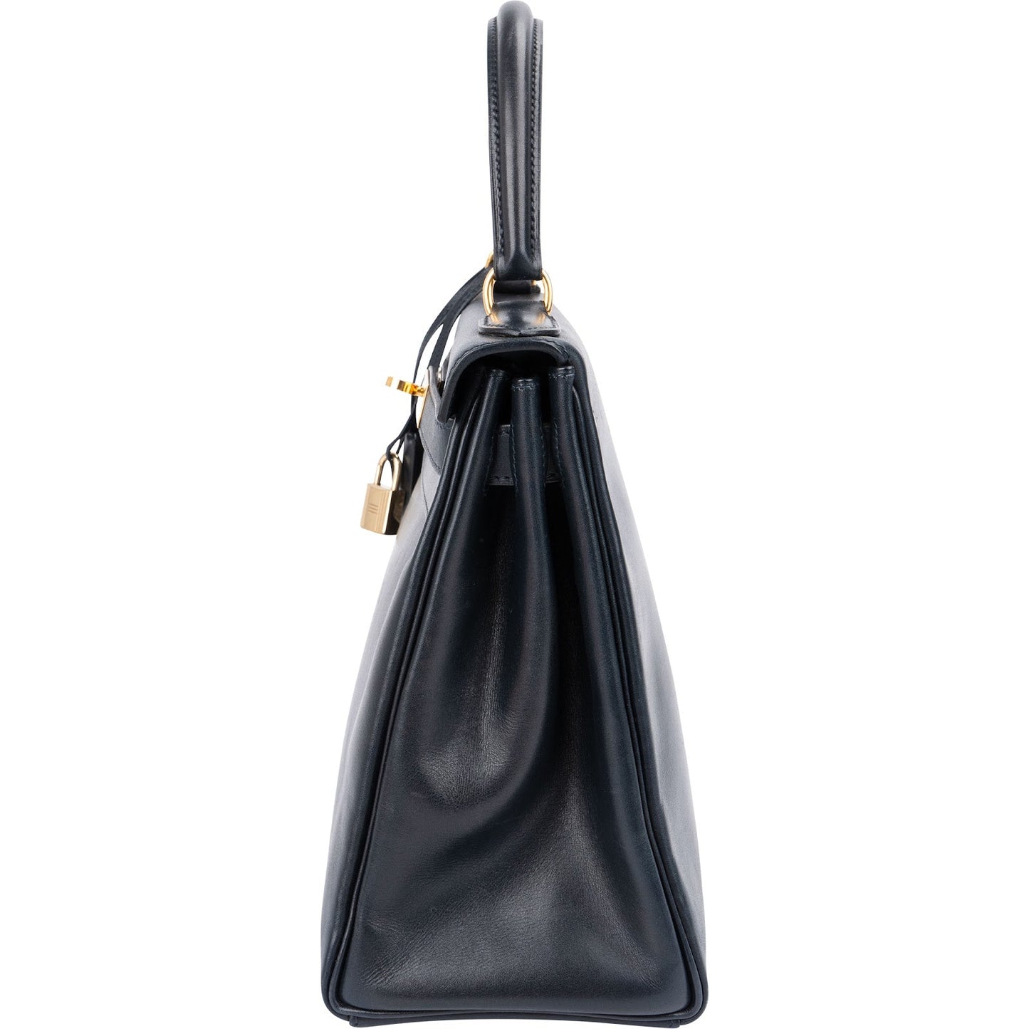Hermès Blue Boxcalf Leather Kelly 28 Handbag