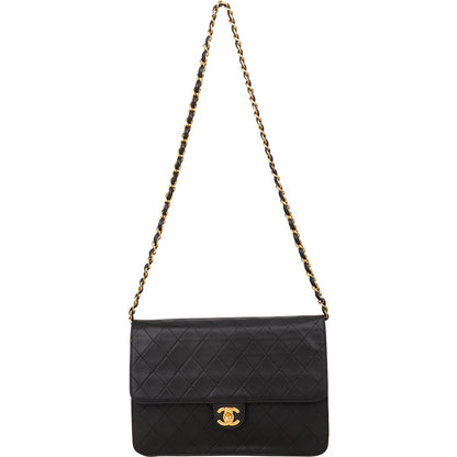 Chanel Quilted Lambskin  Medium Single Flap Shoulder Bag