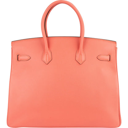 Hermès Flamingo Epsom Leather Birkin 35 Handbag