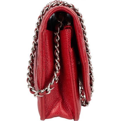 Chanel Quilted Caviar Leather Wallet on Chain Crossbody Bag