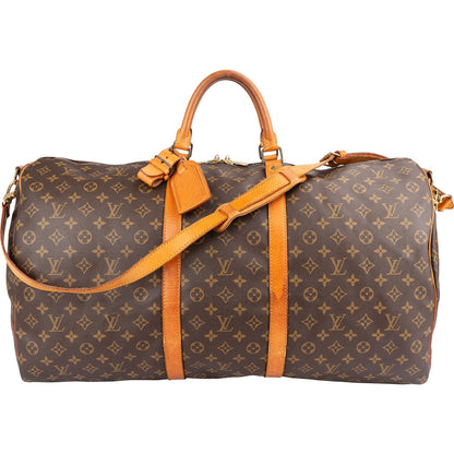 Louis Vuitton Monogram Canvas Keepall 60 Bandoulière Travel Bag