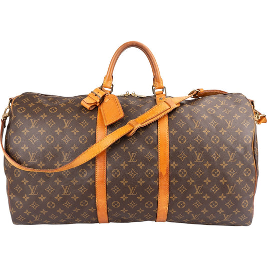 Louis Vuitton Monogram Canvas Keepall 60 Bandoulière Travel Bag
