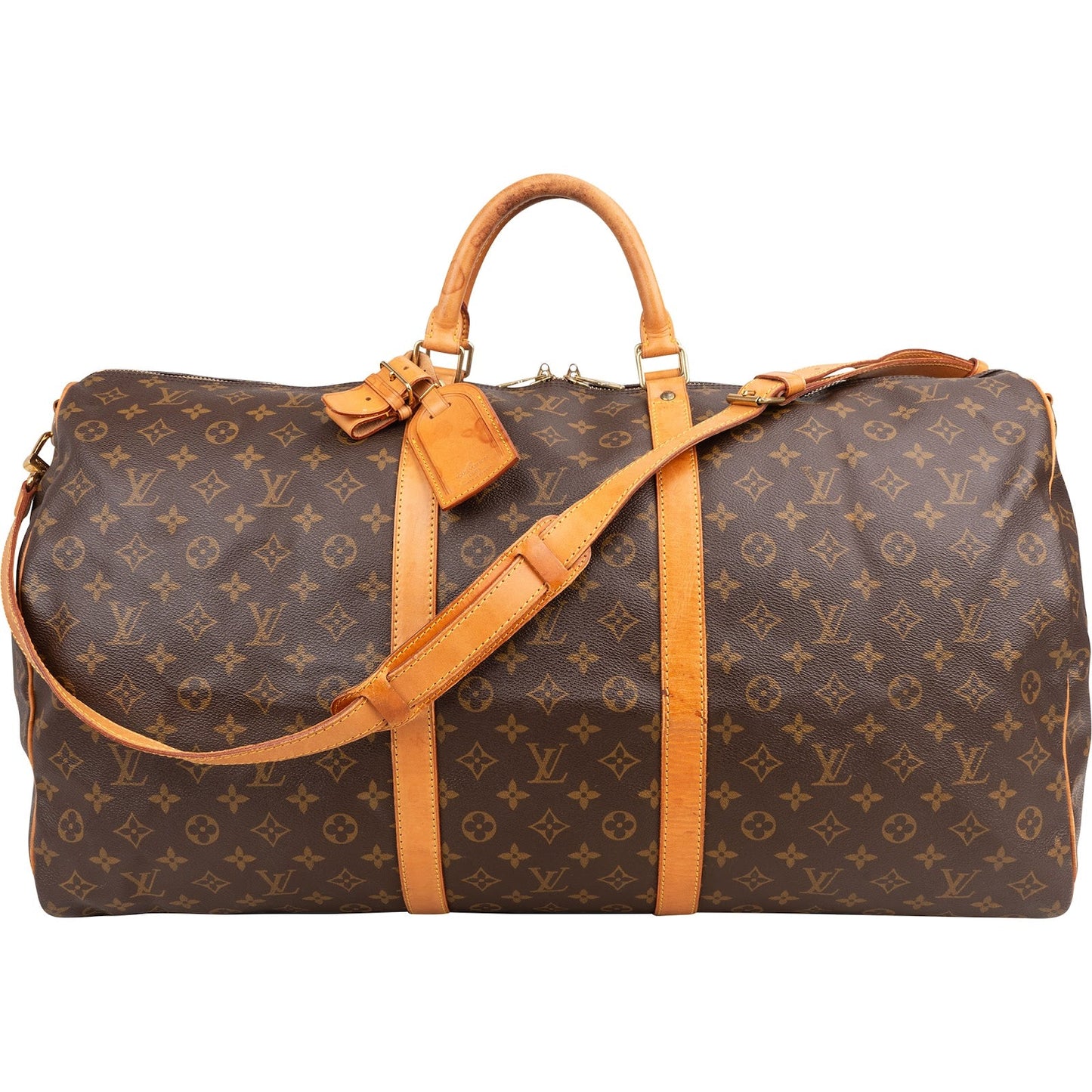 Louis Vuitton Monogram Canvas Keepall 60 Bandoulière Travel Bag