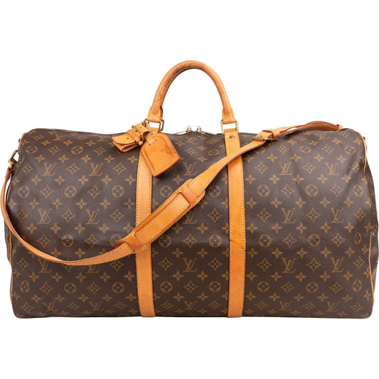 Louis Vuitton Monogram Canvas Keepall 60 Bandoulière Travel Bag