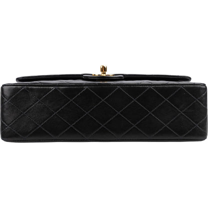 Chanel Quilted Lambskin Medium 24K Gold Double Flap Shoulder Bag