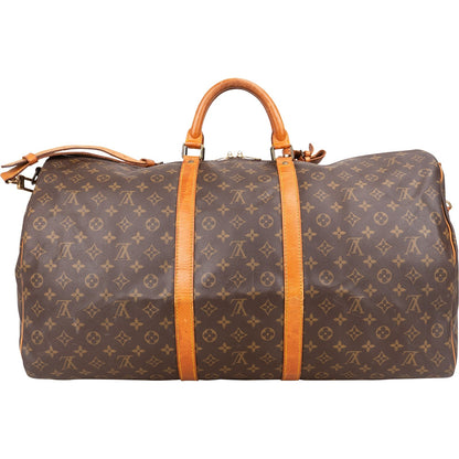Louis Vuitton Monogram Canvas Keepall 60 Bandoulière Travel Bag