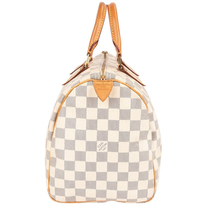 Louis Vuitton Monogram Damier Azur Speedy 30 Handbag