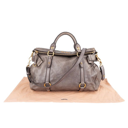 Miu Miu Vitello Lux Leather City Handbag
