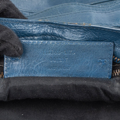 Balenciaga Blue Leather City Handbag