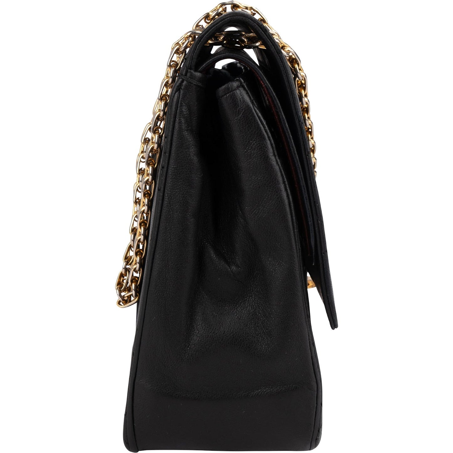 Chanel Quilted Lambskin 24K Gold Double Flap Shoulder Bag