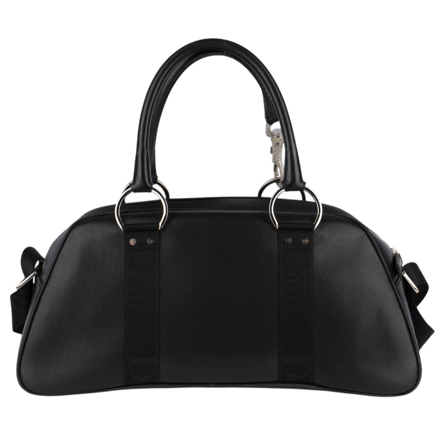 Christian Dior Black Crystal Hook Bowling Bag