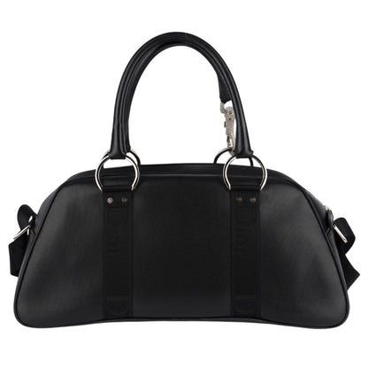 Christian Dior Black Crystal Hook Bowling Bag