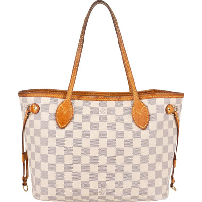 Louis Vuitton Monogram Damier Azur Canvas Neverfull PM Handbag