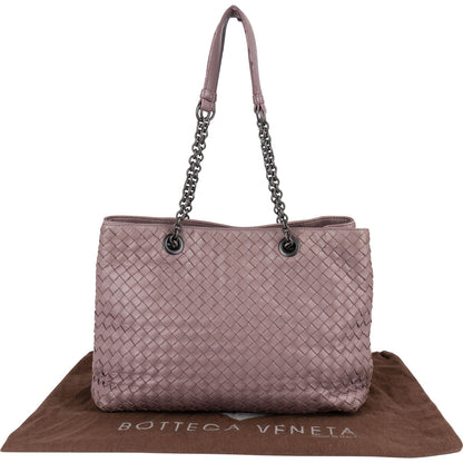 Bottega Veneta Intrecciato Leather Chain Tote Shoulder Bag